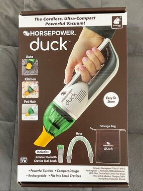 Horsepower Duck rechargeable handheld cordless vacuum NWT